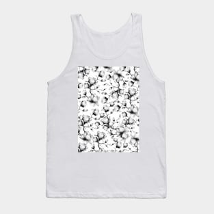 Flower pattern (black and white) Tank Top